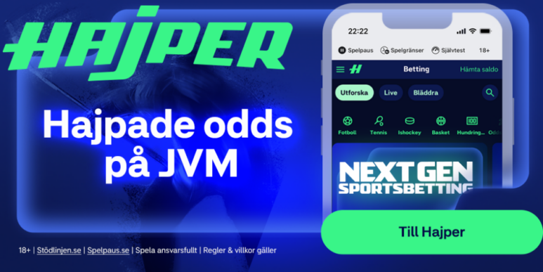 Odds JVM 2025 vinnare - betting tips & bästa odds på vinnare i JVM Hockey 2025 i Göteborg!